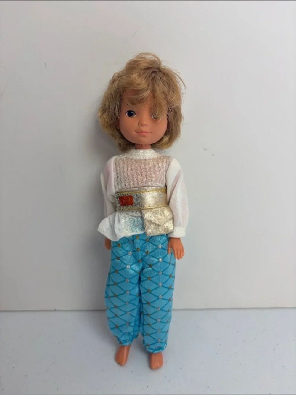 1986 Lady Lovely Locks boy Prince Stongheart Poseable Doll Mattel vintage